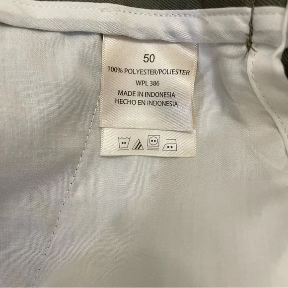 Haggar brand green plus size shorts 100% polyester flat front size 50 - Picture 5 of 6